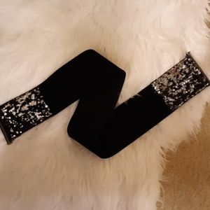 High Waist Wide Stretch Belt black